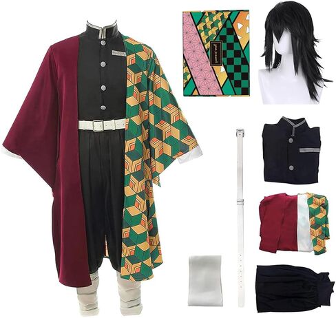 زي Cosplay Anime مع شعر مستعار للبالغين ، ملابس كيمونو موحد أنيمي للرجال والنساء الهالوين in Kuwait