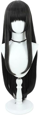 Anime Cosplay Wig Red Hair Wig with Bangs Straight Hair Wig with Long Ponytail Clip Heat Resistant Cosplay Show Wigs for Halloween 75 CM in Kuwait