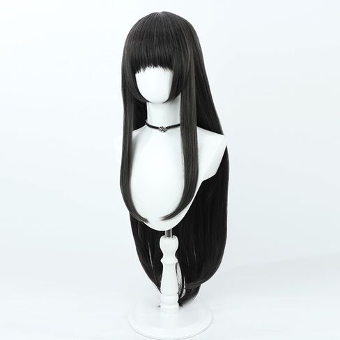 Anime Cosplay Wig Red Hair Wig with Bangs Straight Hair Wig with Long Ponytail Clip Heat Resistant Cosplay Show Wigs for Halloween 75 CM in Kuwait