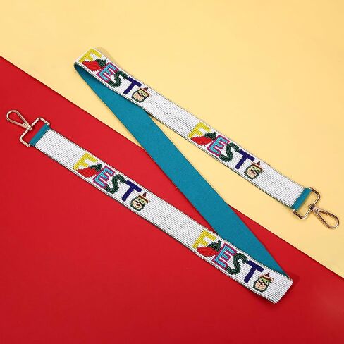 Mexican Purse Strap Beaded FIESTA Purse Strap Replacement Cinco De Mayo Crossbody Bag Straps Mexican Outfit Gifts Party Favors (Style A) in Saudi Arabia