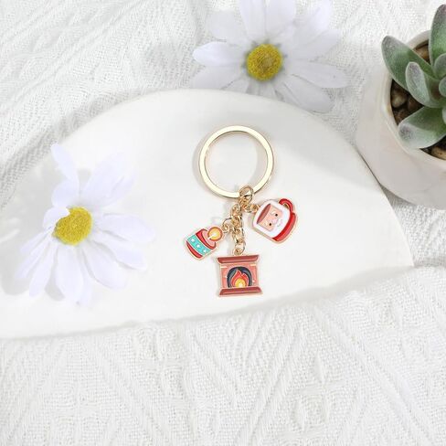 Merry Christmas Keychain,Featuring Bell,Tree,Santa,Elk for Son,Boyfriend,Husband,Dad,Daughter,Wife,Mom in Saudi Arabia