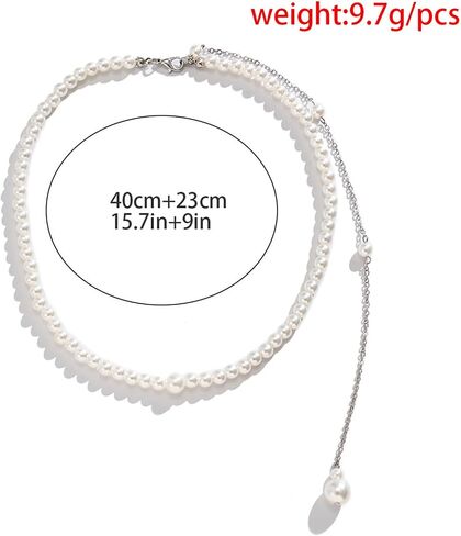 Sexy Back Chain for Women Bridal Wedding Backdrop Necklaces Crystal Pearl Back Necklace for Backless Dress Simple Summer Body Chain Jewelry in Saudi Arabia