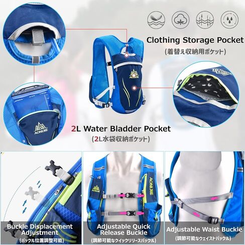 Azarxis BPA Free Water Bottles Flask Leakproof 250ml with Clip for Running Hydration Belt Waist Packs for Triathlon Marathon Hiking Cycling Climbing Runner (250ml/8.5oz with Clip) in Kuwait