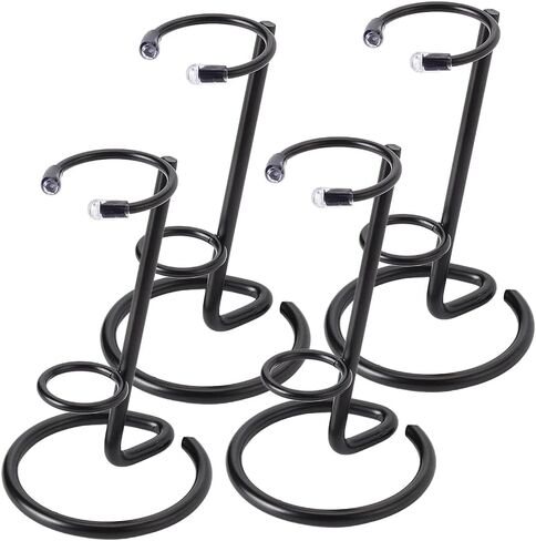 NBEADS 4 Pcs Small Crystal Wand Display Stand, Iron Arms Display Stand Display Easel Holder for Small Gemstones Crystal Mineral Agate 2.4x3.7 inch, Black in Kuwait