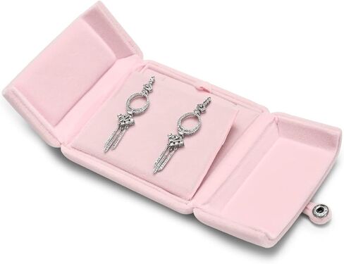 Oirlv Pink Velvet Jewelry Backaging Box Pendant Accordant Display Case Case Case. in Kuwait