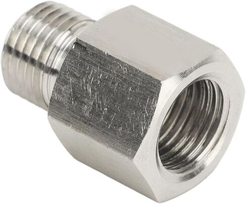 Pressure Gauge Sender Adapter 1/8in NPT Female to M10 x1.0 Male Stainless Steel Oil Reducer Adapter Pressure Gauge Adapter with Washer in Saudi Arabia