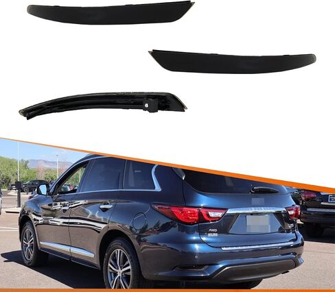 Adiil Smoked Lens الخلفية العاكس العاكس مقطورة مجموعة ضوء الفرامل لعام 2016-2020 Infiniti QX60 in Kuwait
