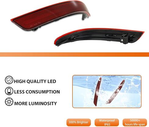 Adiil Smoked Lens الخلفية العاكس العاكس مقطورة مجموعة ضوء الفرامل لعام 2016-2020 Infiniti QX60 in Kuwait