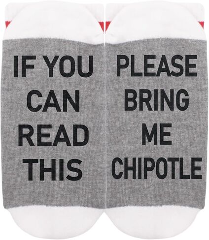 Funny Socks - If You Can Read This Bring Me Food - Novelty Gifts for Women & Men - Red & White Striped Socks in Saudi Arabia