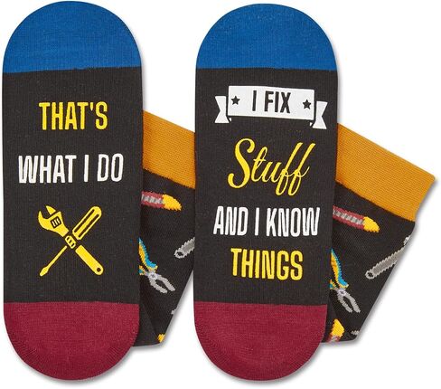 Zmart Funny Gifts For Men Women - Chainsaw Mechanic Middle Finger Socks, Handyman Gifts in Saudi Arabia