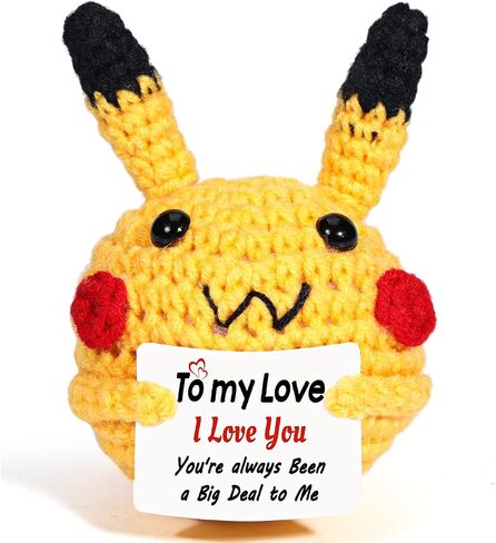 AICase Gifts for Him Her Boyfriend Girlfriend,Positive Crochet Animals Emotional Support Nuggets Bunny Cheer Unique Cute Decor Birthday I love You Presents for Couple Wife Husband Mothers Day in Saudi Arabia