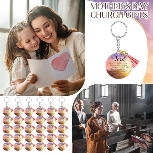 Father's Day Keychains Gifts Bulk for Church Christian Bible Verse Religious Acrylic Keychains for Women Men in Saudi Arabia
