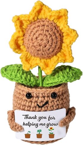 Appreciation Gifts for Teacher,Positive Emotional Handmade Crochet Sunflower,Teacher Day Gifts,Sometimes You Forget You're Awesome,Teacher's Birthday Thank You Gift,Christmas,Graduation Presents in Saudi Arabia