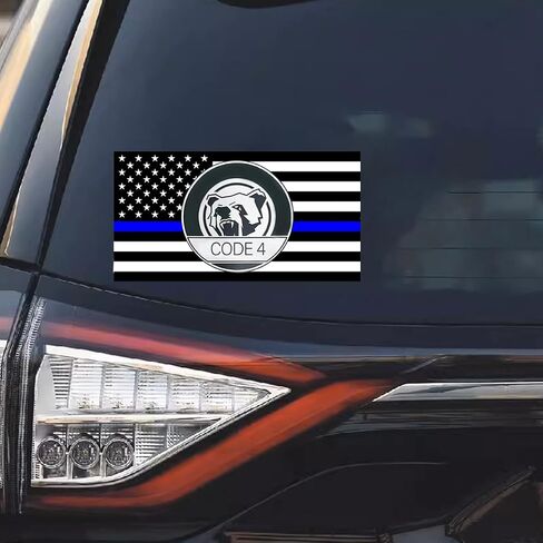 3PCS Thin Blue line Sticker Code 4, Thin Blue Line Skull Decal, Police Support Stickers, American Flag Thin Blue Line Decal, for Cars Trucks Window Laptop in Saudi Arabia