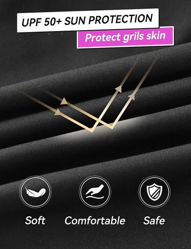 Girls Swimsuit Sleeveless Bathing Suits Back Cutout Summer Swimwear with Removable Chest pad 6-14 Years in Kuwait