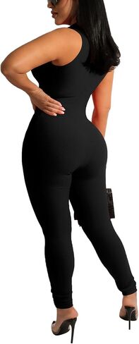 المرأة المثيرة bodycon بذلة مزلية بذلة بلا أكمام سحاب. in Kuwait