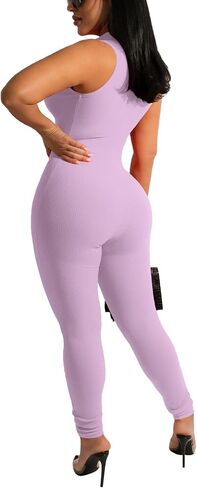 المرأة المثيرة bodycon بذلة مزلية بذلة بلا أكمام سحاب. in Kuwait