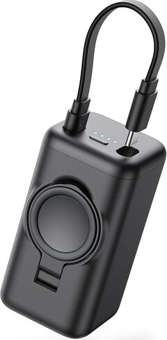 5000mAh Portable Charger for Apple Watch,18w Fast Charging Wireless iwatch Charger Power Bank with Built-in Cable,Magnetic 3 in 1 Portable Charger for iwatch 10-2/Ultra/Se,iPhone 16/15,Samsung,Black in Kuwait