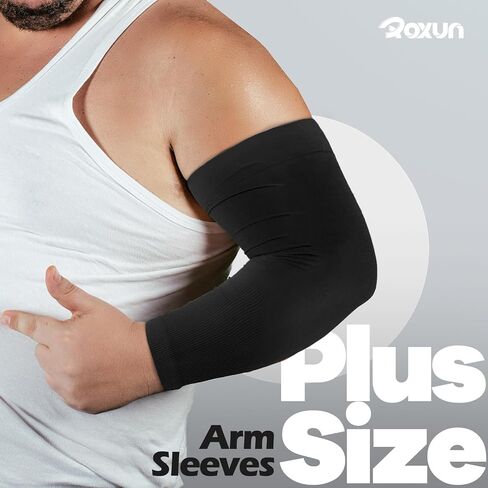 Plus Size Arm Sleeves, UV Sun Protection Cooling Sports Arm Cover Compression for Men/Women in Kuwait