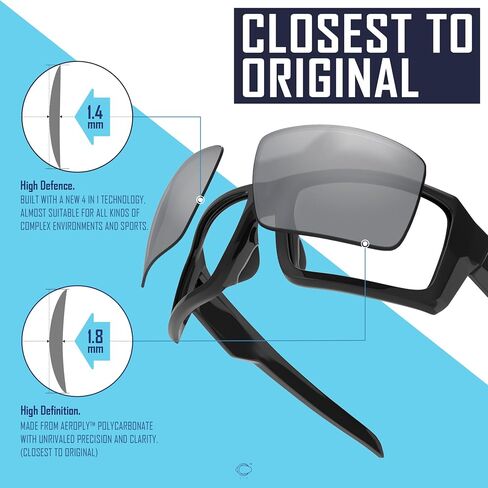 SAUCER Premium Replacement Lenses for Oakley Ten X OO9128 Sunglasses in Kuwait