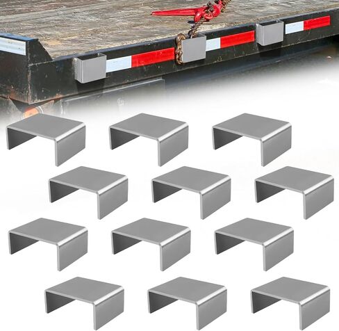 12 PCS لحام الثقيل على جيوب حصة مقطورة | تصميم اللحام الصلب الخام لـ 2 '' x 4 '' Stakes | مرساة جيب المصلحة للمقطورات والشاحنات المسطحة in Kuwait