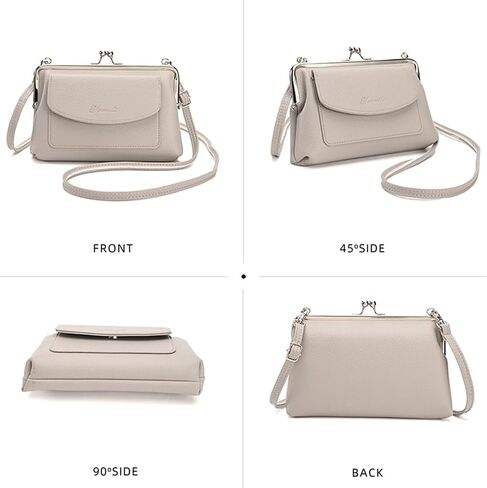 Women Small Shoulder Crossbody Bag Kiss Lock Fashion Designer Phone Purse in Saudi Arabia