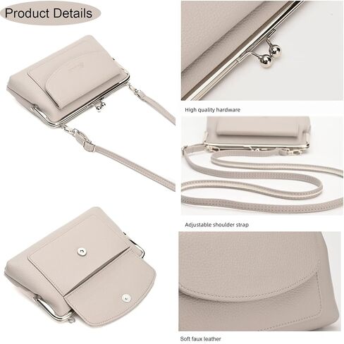Women Small Shoulder Crossbody Bag Kiss Lock Fashion Designer Phone Purse in Saudi Arabia
