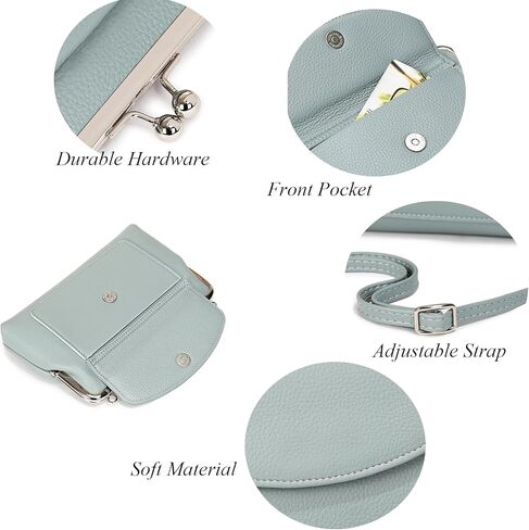 Women Small Shoulder Crossbody Bag Kiss Lock Fashion Designer Phone Purse in Kuwait