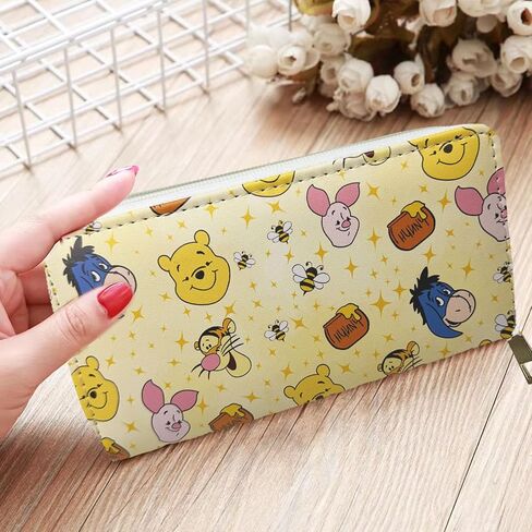 Winnie Wallet for Women, Winnie Birthday Decorations, Cute Cash Clutch Long Billfold with Zipper Coin Pocket Ladies Girls, Modern Design in Kuwait