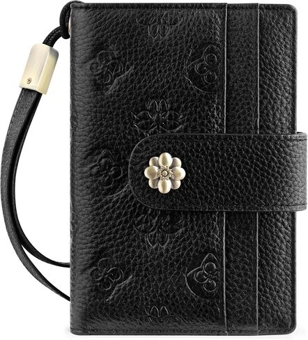 محفظة صغيرة للنساء RFID حظر الجلود الجلدية TRIFOLD COMPACT CAMPACT WARTES LOSTELS LISTLET مع نافذة معرف الجيب عملة معدنية in Saudi Arabia