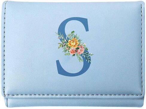 Wallet for Girls Women,Girls Wallets for Kids 8-10,Trifold Leather Teen Girl Wallet Organizer,Cute Front Pocket Wallets with 7 Card Slots & Heart ID Window,Birthday Gifts for Mom Sister Initial K in Saudi Arabia