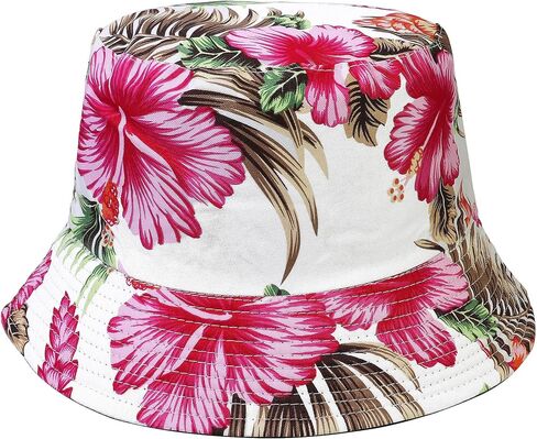 Reversible Bucket Hat for Men Women Summer Travel Beach Outdoor Fishing Hat 100% Cotton in Saudi Arabia