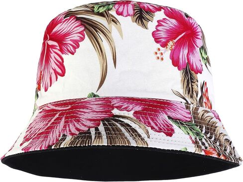 Reversible Bucket Hat for Men Women Summer Travel Beach Outdoor Fishing Hat 100% Cotton in Saudi Arabia