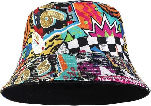 Reversible Bucket Hat for Men Women Summer Travel Beach Outdoor Fishing Hat 100% Cotton in Saudi Arabia