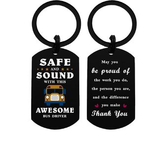 Bus Driver Gifts for Women Men - Gifts for Bus Driver Appreciation Day Birthday Christmas Back to School Keychain
