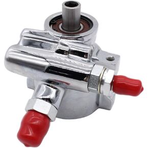 1 PC SHLPDFM Chrome Silver Power Steering Pump Saginaw Tc Type 2 Remote Reservoir Power Steering Pump Fits for Chevy Gm 1980-2001