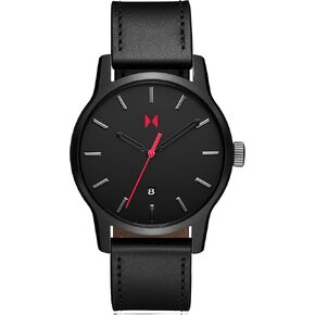 MVMT Classic II - Vintage Men’s Wristwatch - Minimalist Watch - Stainless Steel Water-Resistant Watch 5 ATM/50 Meters - Premium Leather Men’s Watches - Interchangeable Bands - 44mm