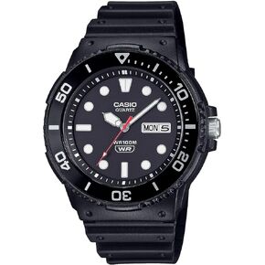 Casio MRW-230H Series | Black | Rotating Bezel | 100M Water Resistant | Day-Date Indicator | Analog Watch