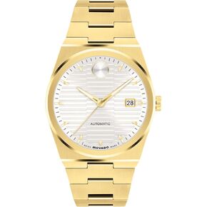 Movado Bold Quest Men's Luxury Automatic Watch - Swiss Self-Winding Movement, Stainless Steel Bracelet, Water Resistance 50 Meters (5ATM) - Classic Timepiece - Gift for Him - 39mm