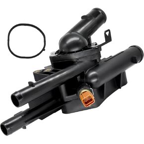 Engine Coolant Thermostat Housing Assembly Compatible with Hyundai Sonata 2011-2014 for Tucson 2010-2015 for Kia Optima 2011-2015 for Sportage 2011-2016 Replaces# 256002G500 86230