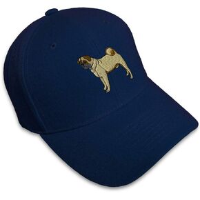 Custom Baseball Cap Pug Dog A Embroidery Dogs Acrylic Dad Hats for Men & Women