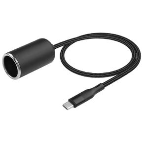Cerrxian PD 12V USB -C إلى محول ولاعة سجائر السيارات ، 36W PD كابل الشاحن السريع لـ DASH CAM ، GPS ، كاشف الرادار ، شريط سيارات LED وأجهزة 12 فولت - 1 قدم / 0.3M