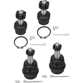 4Pcs Front Lower & Upper Ball Joints Fit for Jeep Grand Cherokee 1999-2004, Wrangler 2007-2017, Wrangler Jk 2018