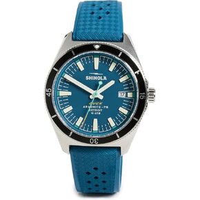 Shinola Men's Duck 3HD 40mm ، ساعة حزام مطاط أزرق ، أزرق ، 40 ملم