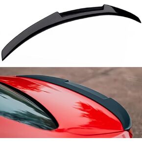 Rear Spoiler Compatible with 2012-2018 BMW F30 3 Series & 2014-2019 F80 M3 Sedan, Carbon Fiber Pattern MV Style Duckbill for 318i 320i 325i 328i 330i 335i 340i, Trunk High Kick Wing Lip