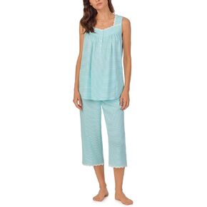 Eileen West Women's Sleeveless Knit Capri Pj Set