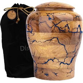 Handmade Lightning Urns for Human Ashes Adult Male Female - Dog Cat Pet Memorial Urn, Urn for Ashes for Men Women, Burial Urns for Cremated Remains, Decorative Urns Keepsake Box