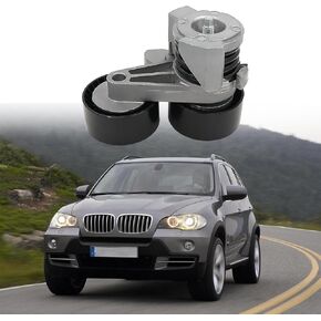 Engine Motor Belt Tensioner Compatible with 2007-2010 BMW E70 X5 3.0L, Drive Belt Tensioner W/Pulleys-Alternator Power Steering Replacement 11287565225
