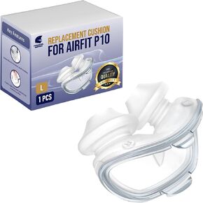 وسادة وسادة أنف Airfit P10 (متوسطة - 2 حزمة) - وسادة الأنف CPAP السيليكون الناعمة مع مجموعة إطار الأنبوب - وسادة الأنف خفيفة من أجل نوم أفضل