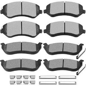 D856 D981 Ceramic Brake Pads Kits,SCITOO 8pcs Front Rear Brake Pads Set fit for 2003 2004 2005 2006 2007 for Jeep Liberty